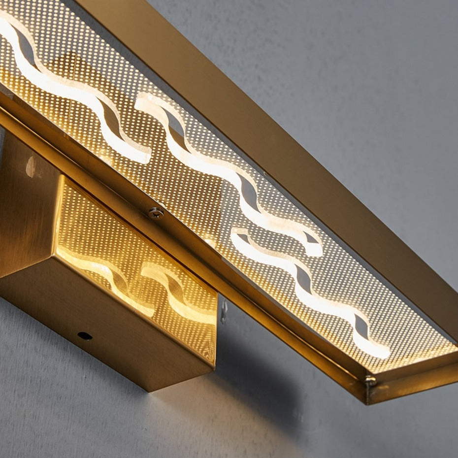Side angle of the Douala Wall Light highlighting its cultural-inspired decorative elements