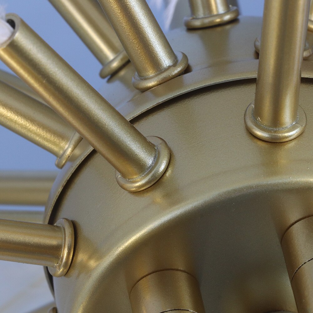 Ceiling canopy and suspension detail of feather pendant light