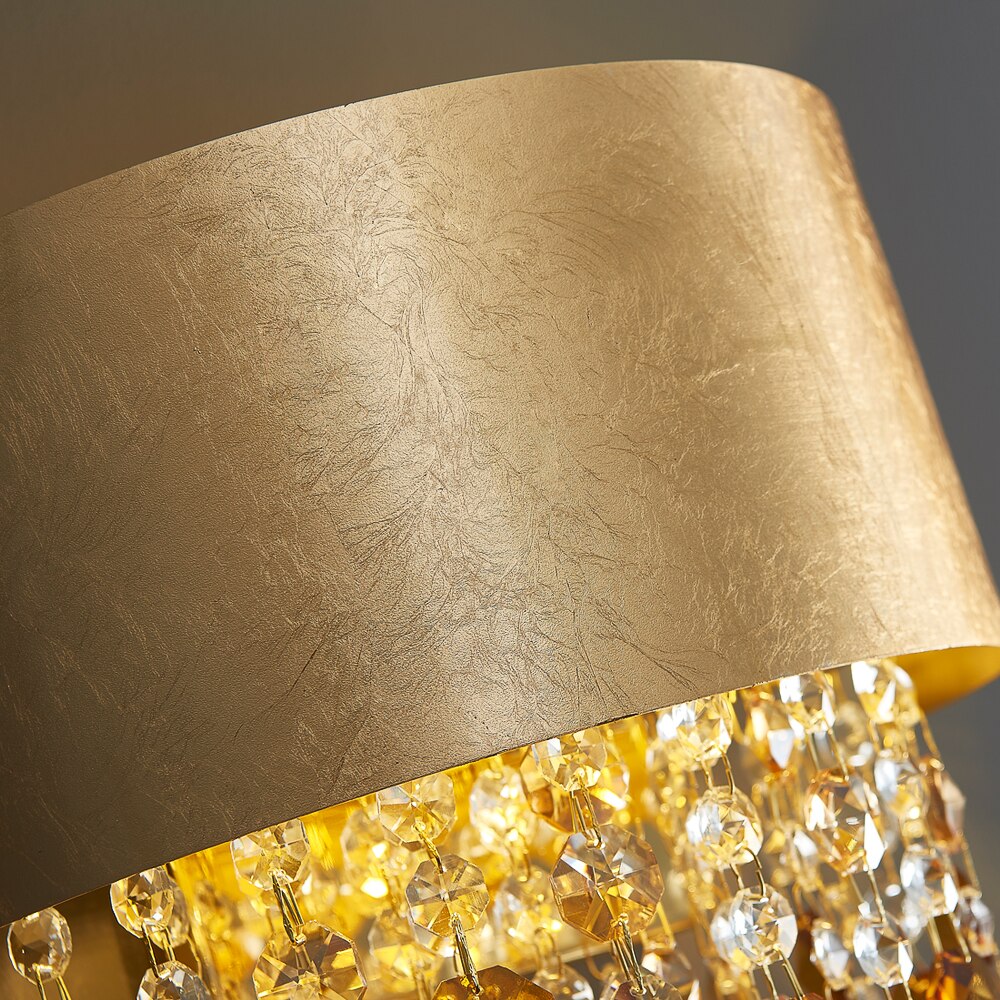 Close up of decorative textured frame on VORELLI® Owensboro wall light