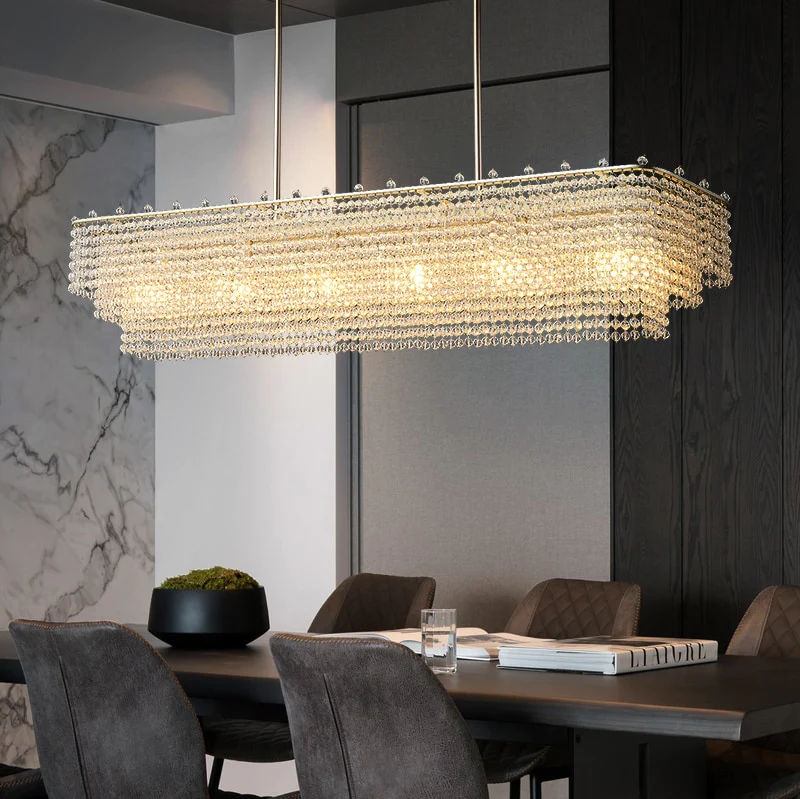 Luxury Rectangular Chandeliers: The Perfect Centrepiece for Your Dining Room