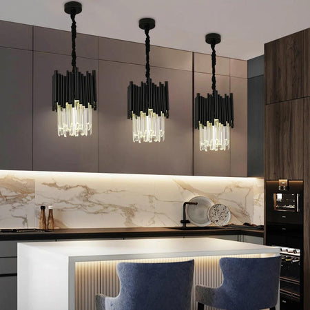 Elegant pendant lights from Vorelli Lighting's Pendant Lights Collection, perfect for creating a captivating ambiance over a dining room table, kitchen island, or beside the bed.