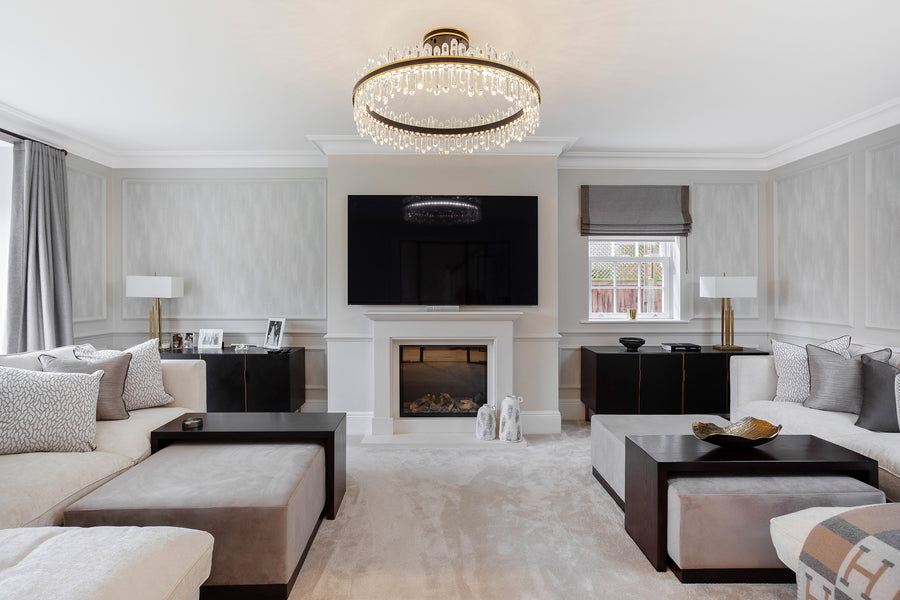 VORELLI circular chandelier for round dining tables and luxury interiors