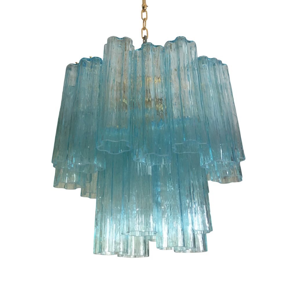VORELLI Rosabella Tronchi Murano Glass Circular Chandelier - Tronchi Murano Glass image 1