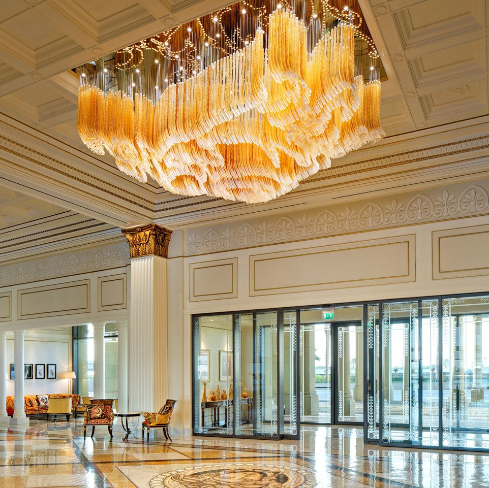 Floral Amber Glass Tube Project Installation