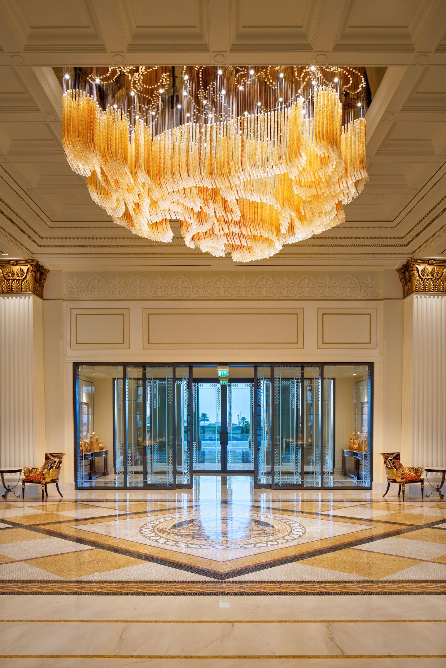 Floral Amber Glass Tube Project Installation