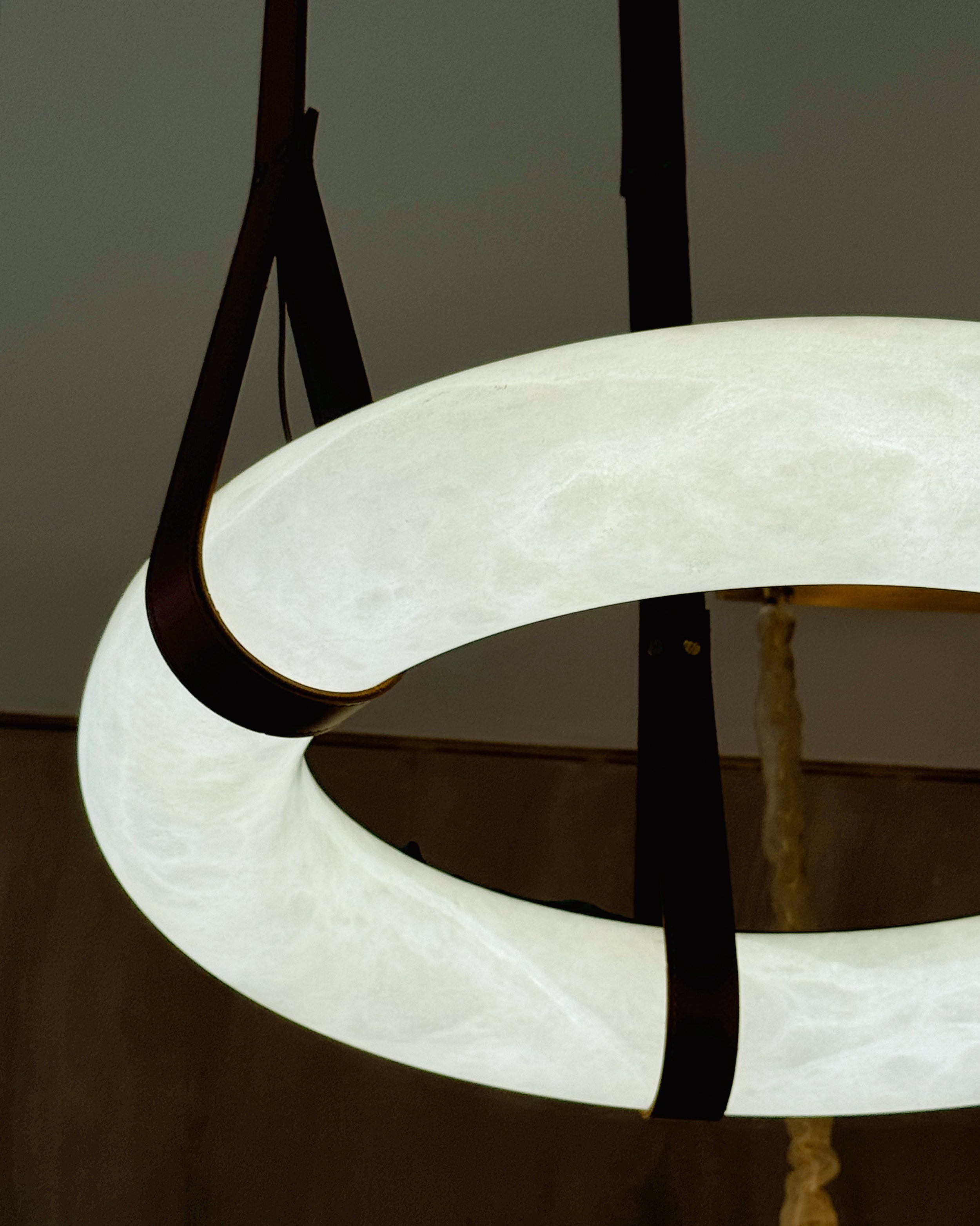 Botticino Marble Circular Chandelier