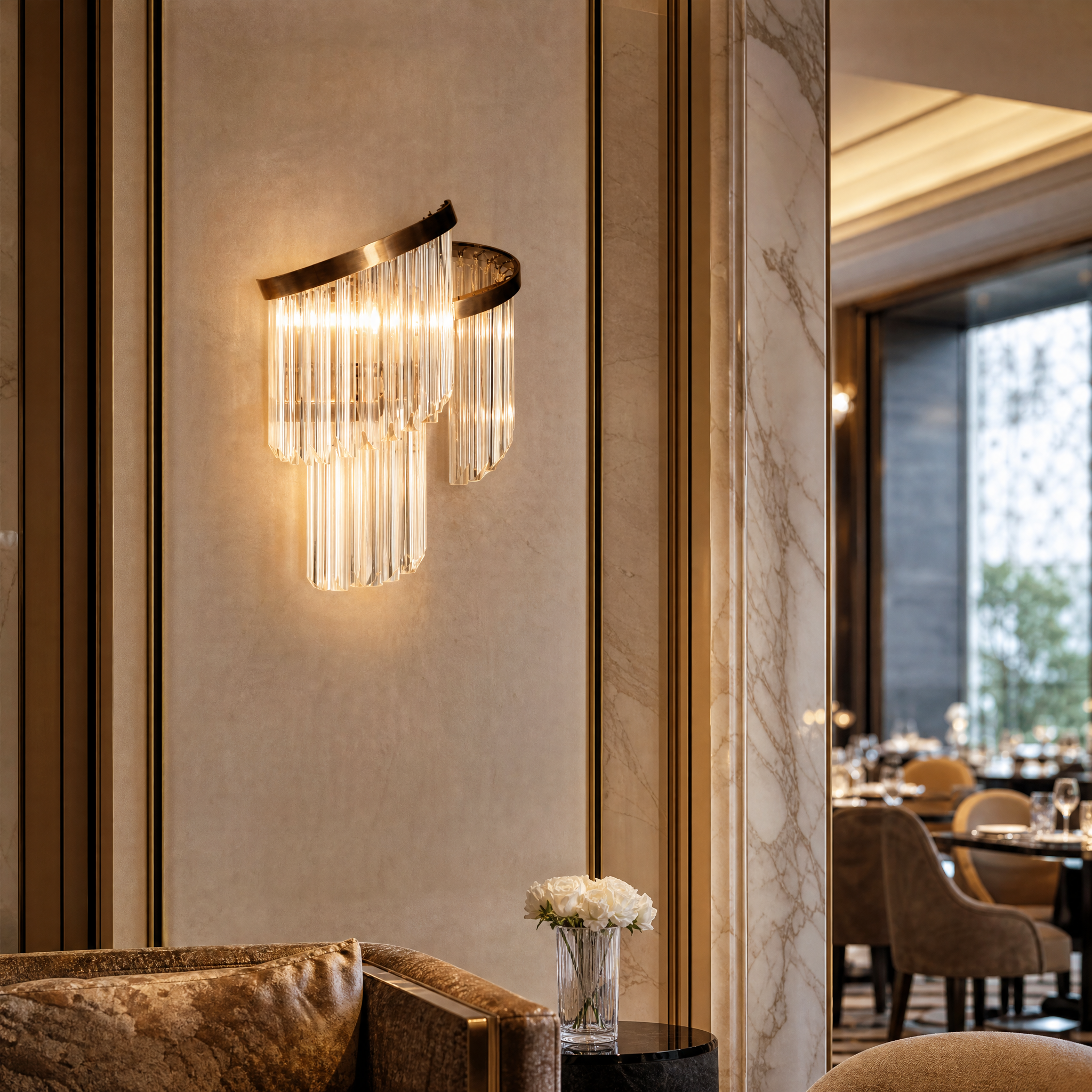 Twist Luxury Wall Light luxury hospitality lifestyle image by VORELLI