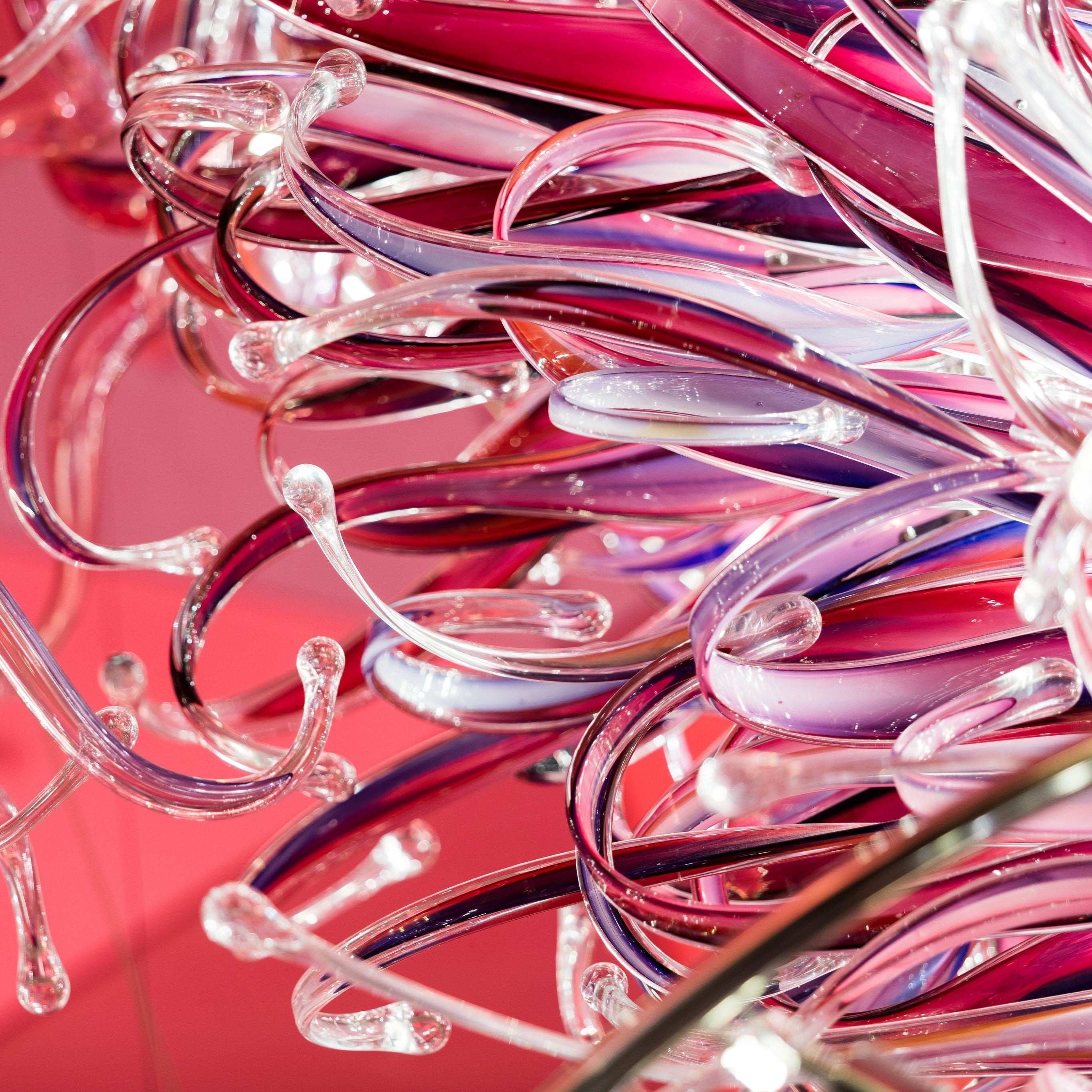 Steel Frame Pink Flower Project Installation