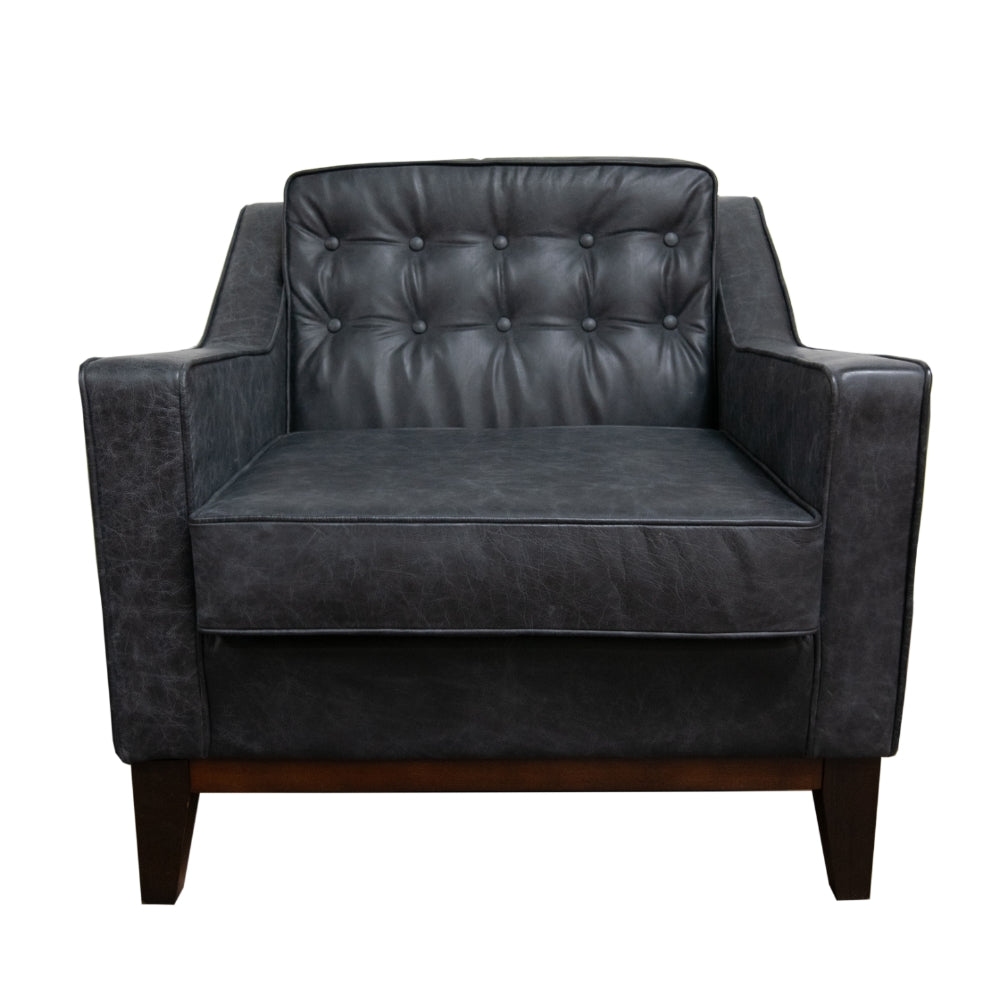 Borgevo Walnut Oxford Grey Armchair