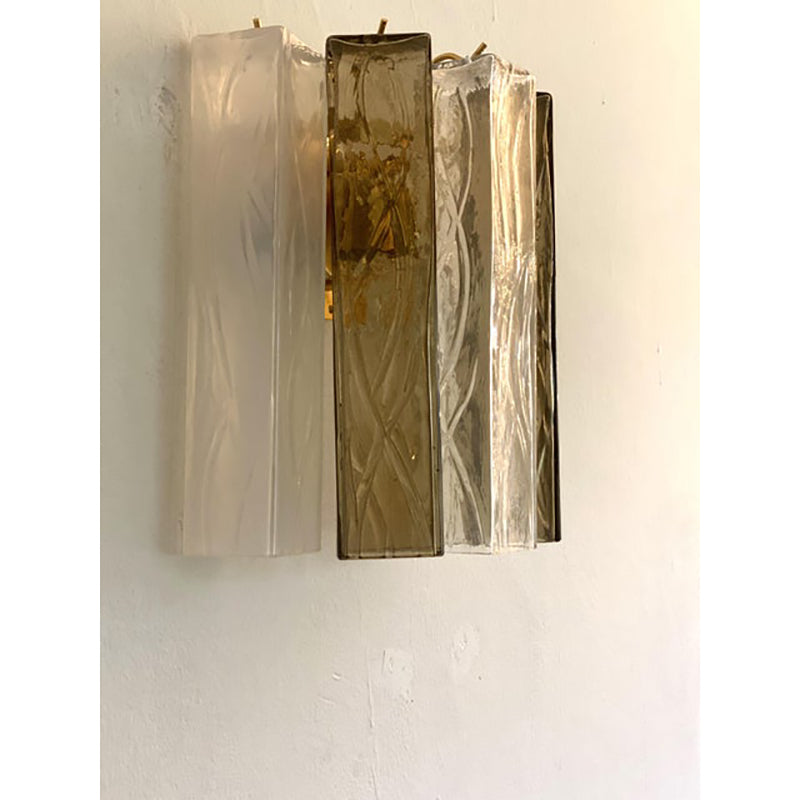 VORELLI Volterra Squares Murano Glass Wall Light - Squares Murano Glass image 7