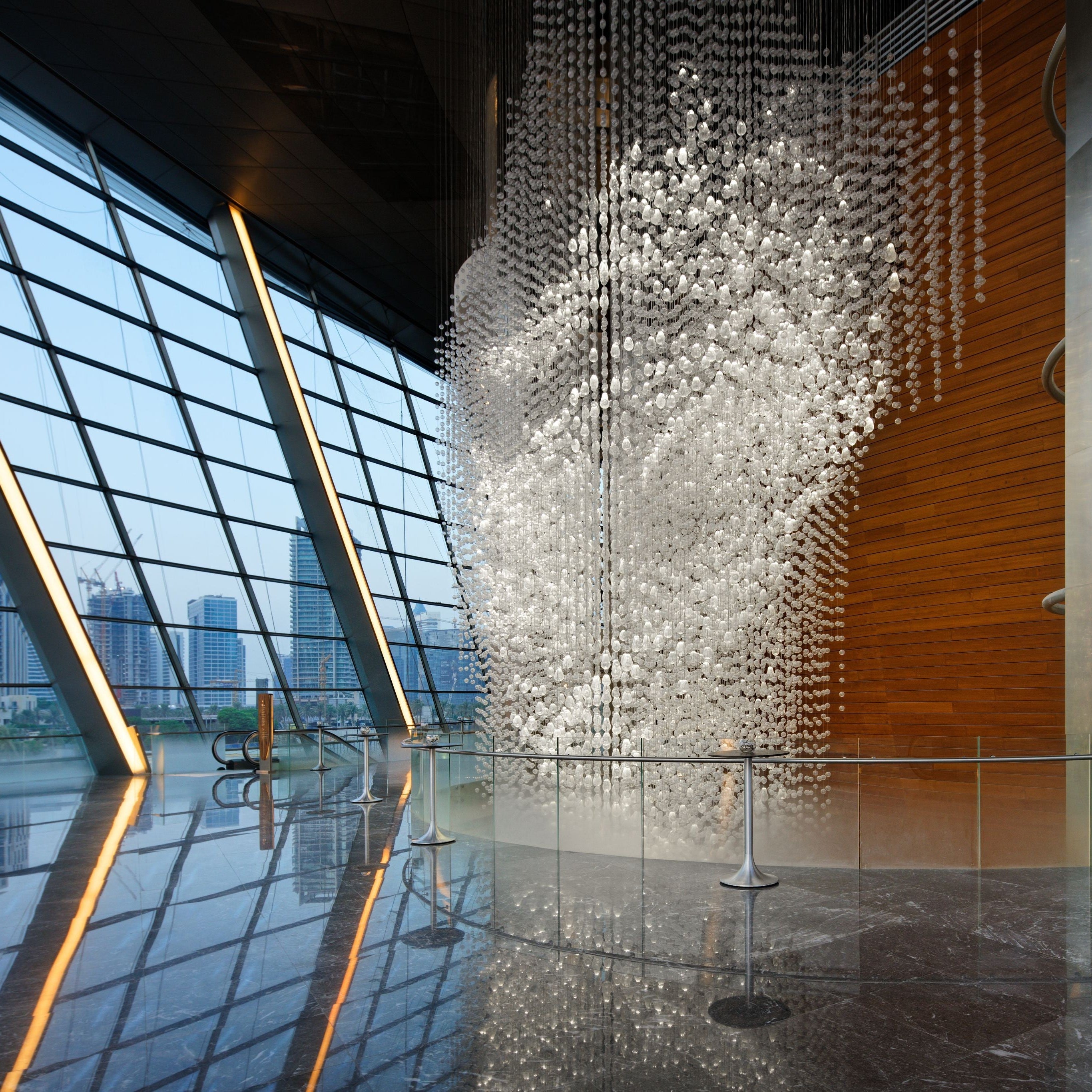 Crystal Bead Waterfall Project Installation