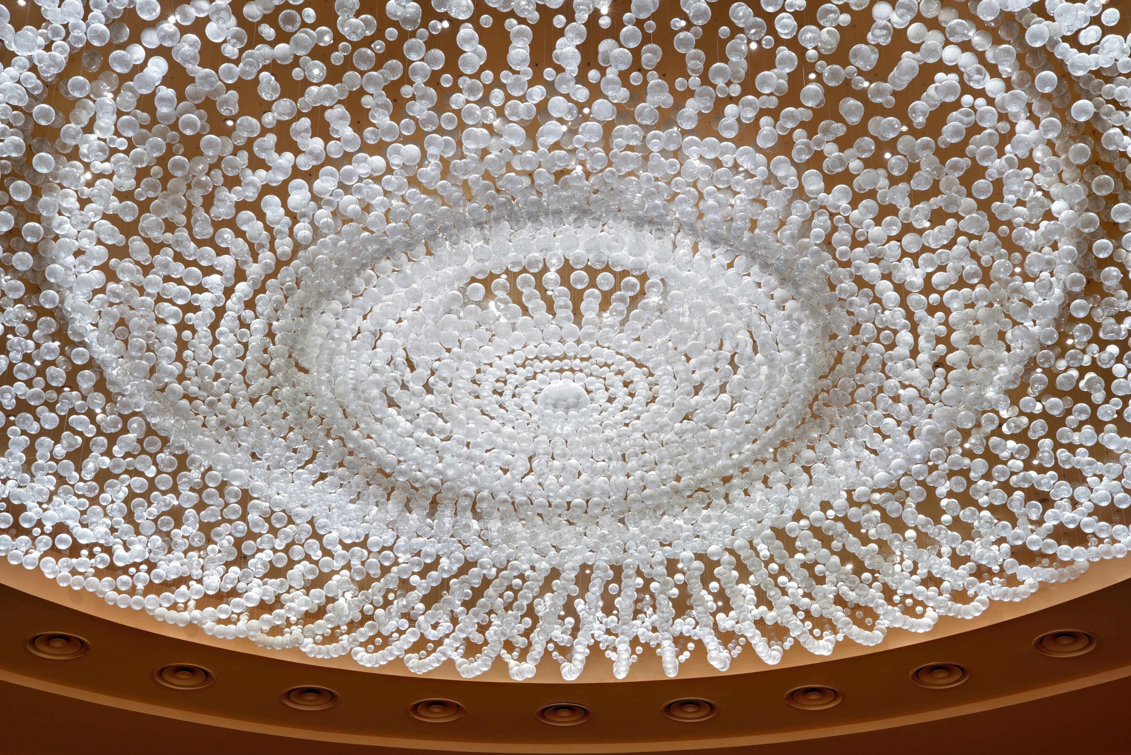 Clear Small Sphere Composition Project Installation