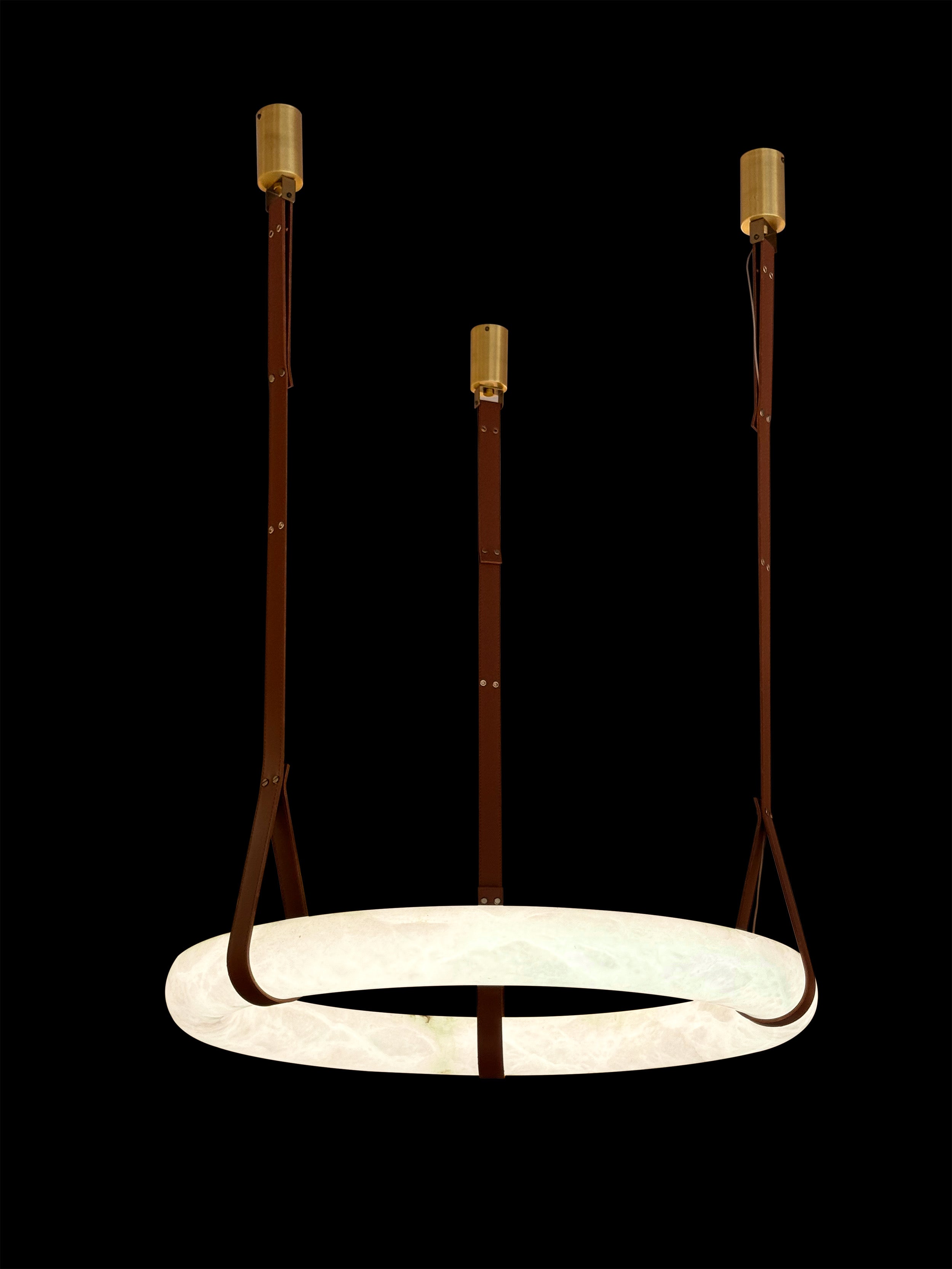 Botticino Marble Circular Chandelier