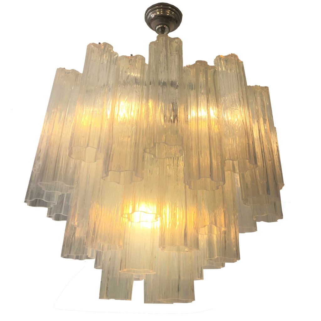 VORELLI Verena Tronchi Murano Glass Circular Chandelier - Tronchi Murano Glass image 1