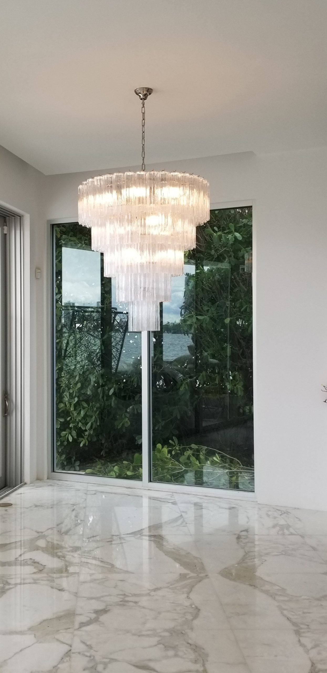 VORELLI Floriana Tronchi Murano Glass Staircase Chandelier - Tronchi Murano Glass image 3