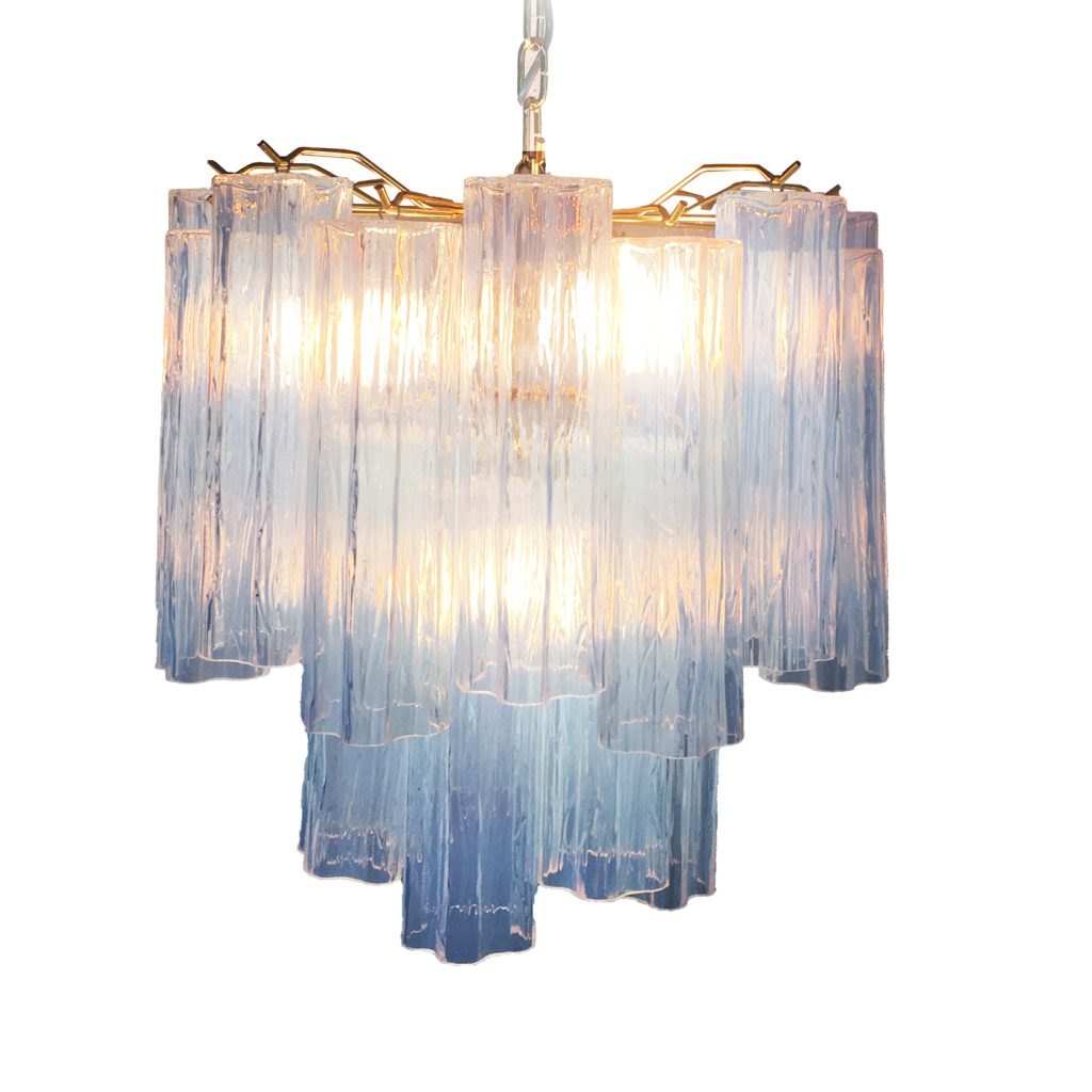 VORELLI Serafina Tronchi Murano Glass Circular Chandelier - Tronchi Murano Glass image 1