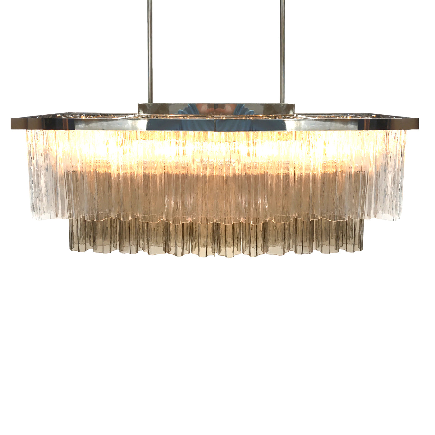 VORELLI Valeria Tronchi Murano Glass Rectangular Chandelier - Tronchi Murano Glass image 2