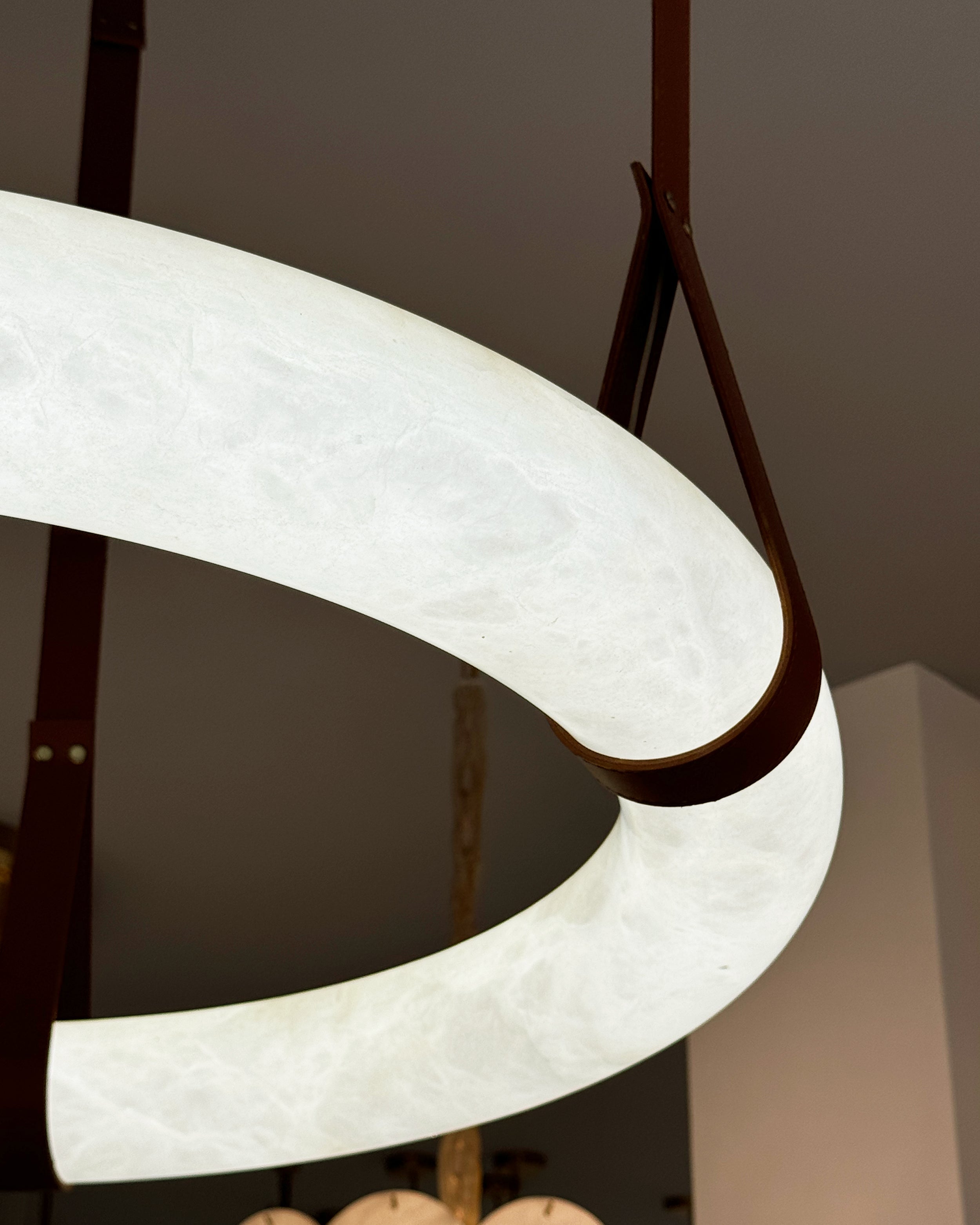 Botticino Marble Circular Chandelier