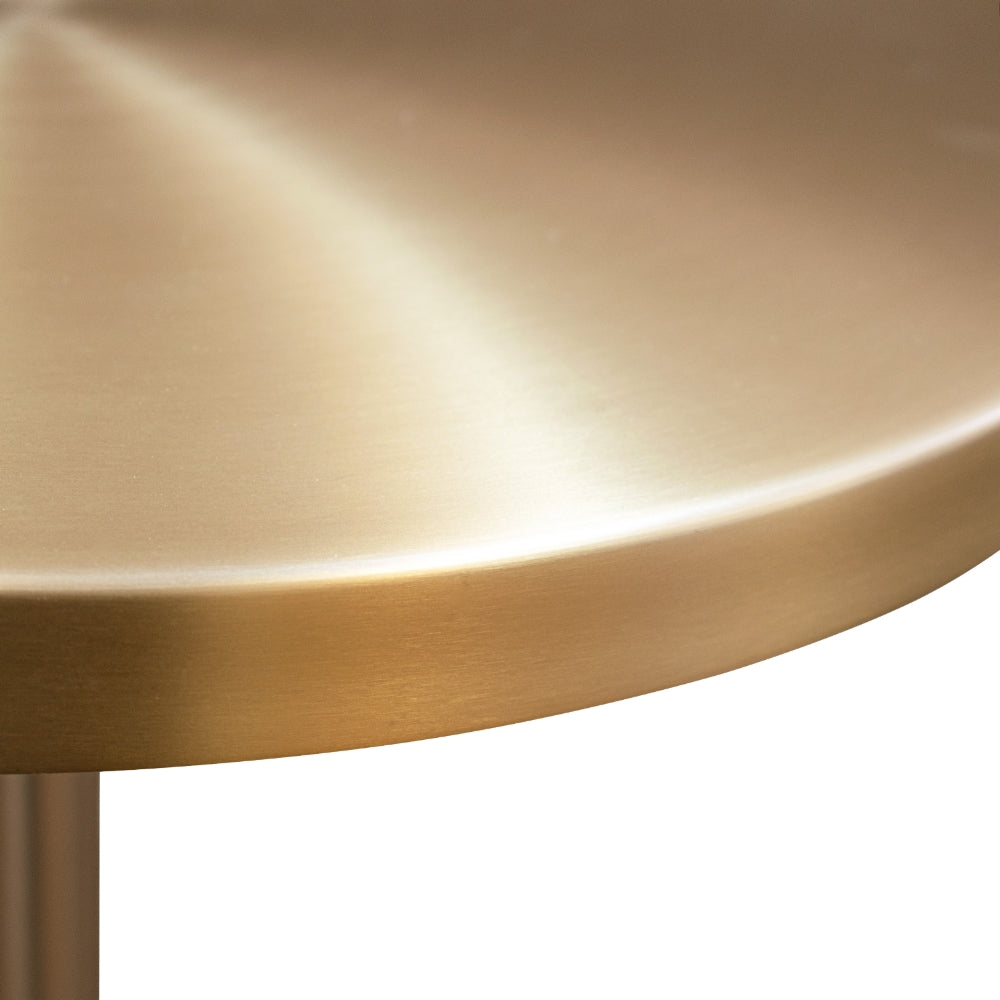 Erdevo Brass White Marble Side Table