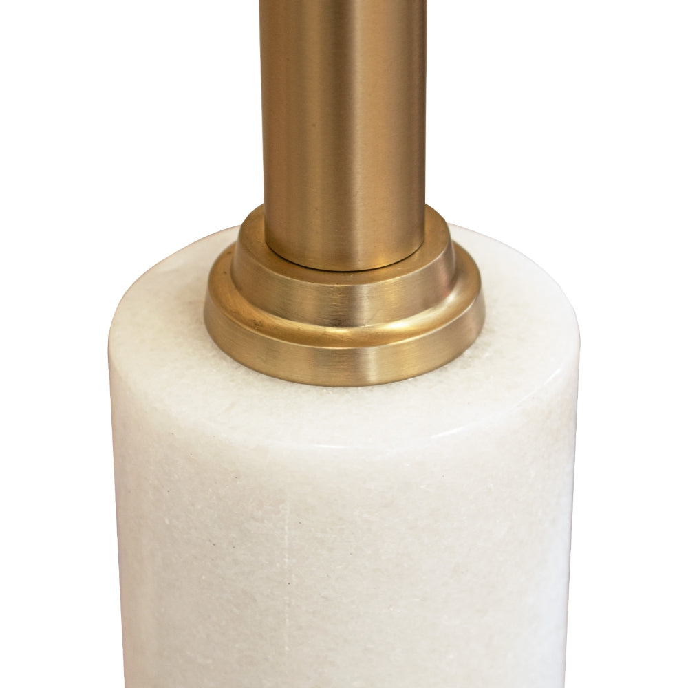 Erdevo Brass White Marble Side Table