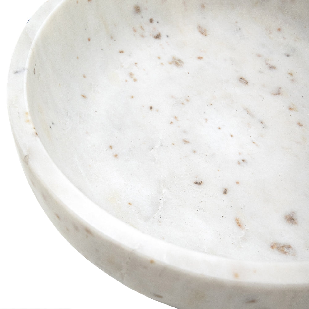 Pietrina White Marble Bowl Decor