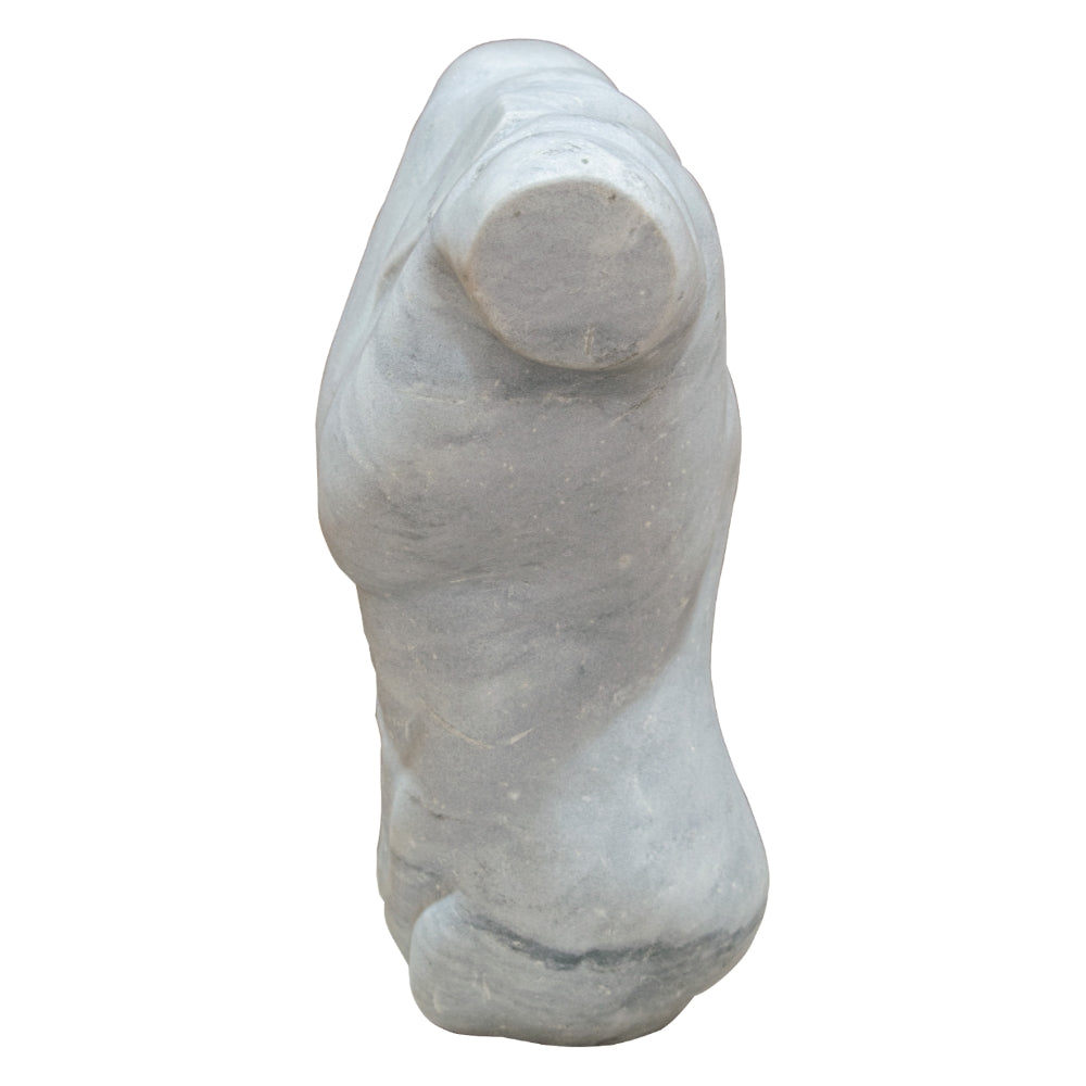 Close-up perspective of the Adriano Torso Decor base and torso connection, illustrating the handcrafted quality and polished material unique to each VORELLI piece.