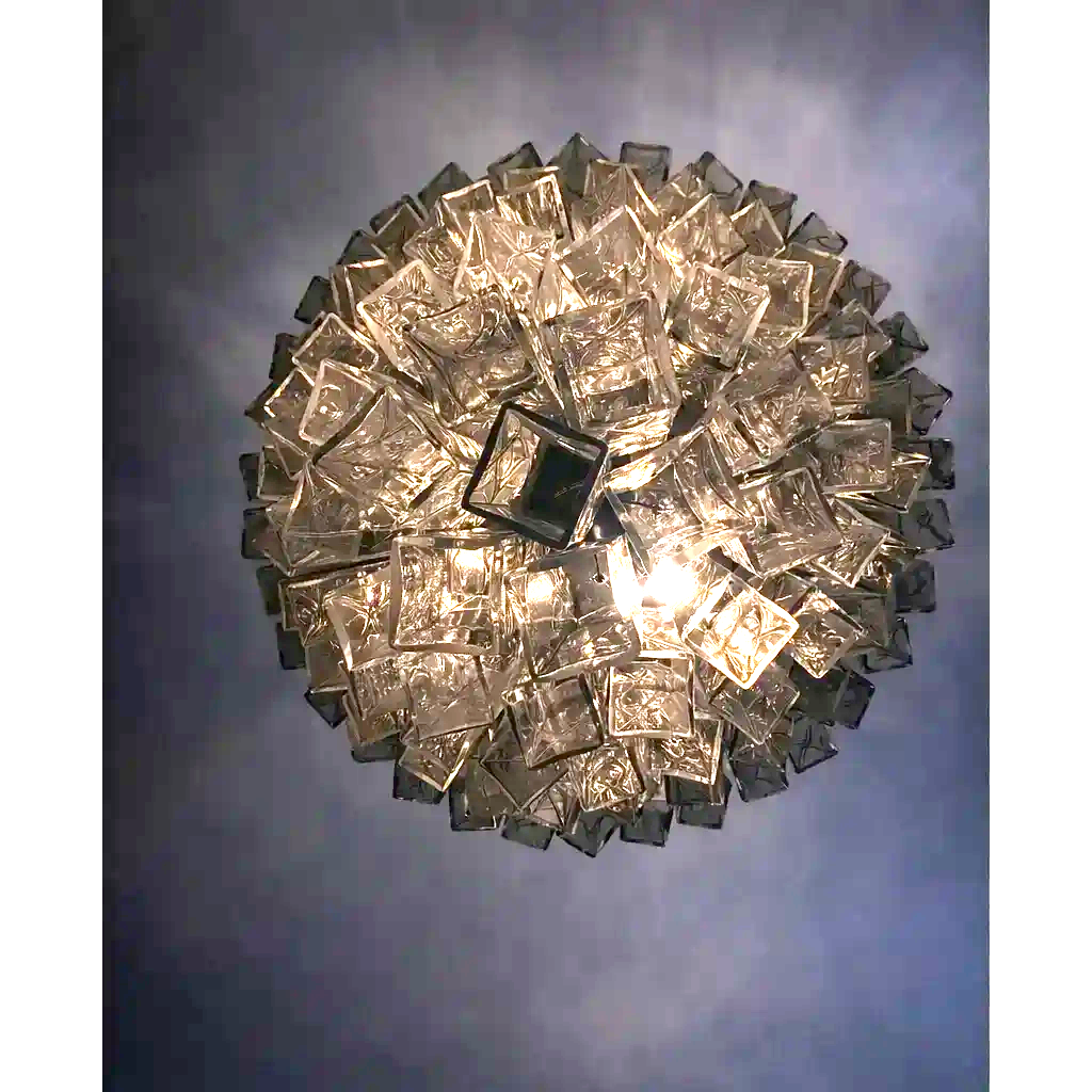 VORELLI Siena Squares Murano Glass Staircase Chandelier - Squares Murano Glass image 3