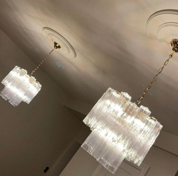 VORELLI Isadora Tronchi Murano Glass Circular Chandelier - Tronchi Murano Glass image 3