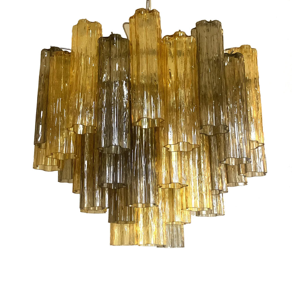 VORELLI Ginevra Tronchi Murano Glass Circular Chandelier - Tronchi Murano Glass image 1