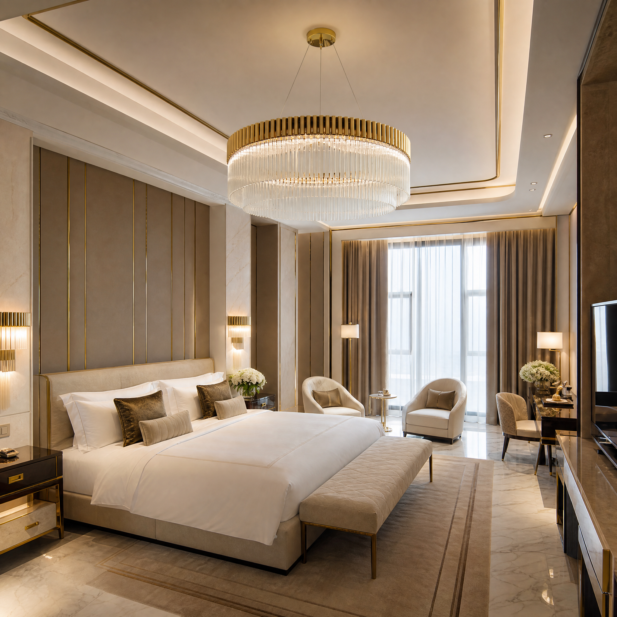 Arcade Luxury Circular Chandelier luxury hospitality lifestyle image by VORELLI