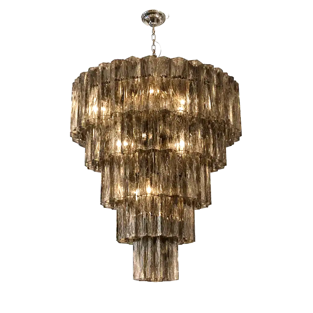 VORELLI Siena Squares Murano Glass Staircase Chandelier - Squares Murano Glass image 6