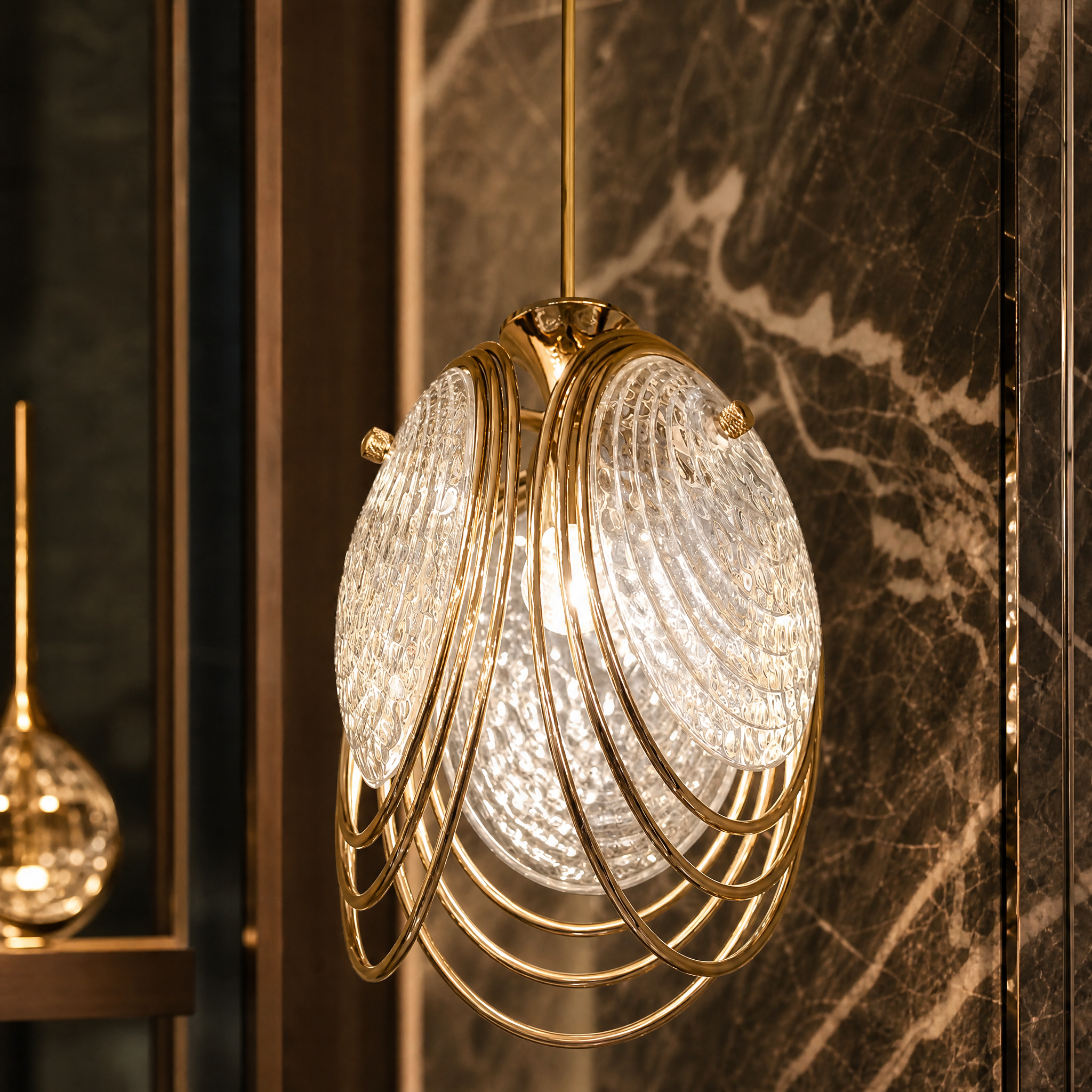 Coral Luxury Pendant Light close-up craftsmanship detail image by VORELLI