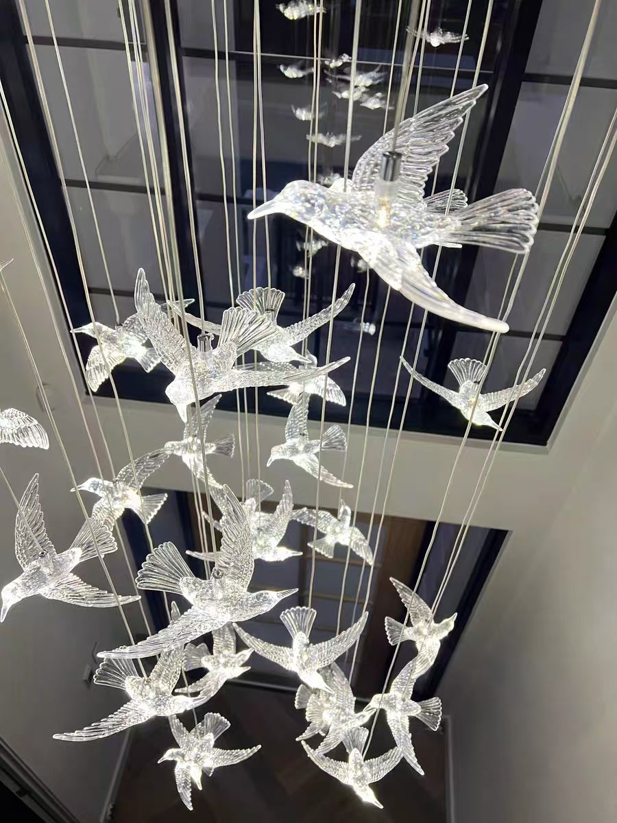 Uccello Pendant Staircase Chandelier