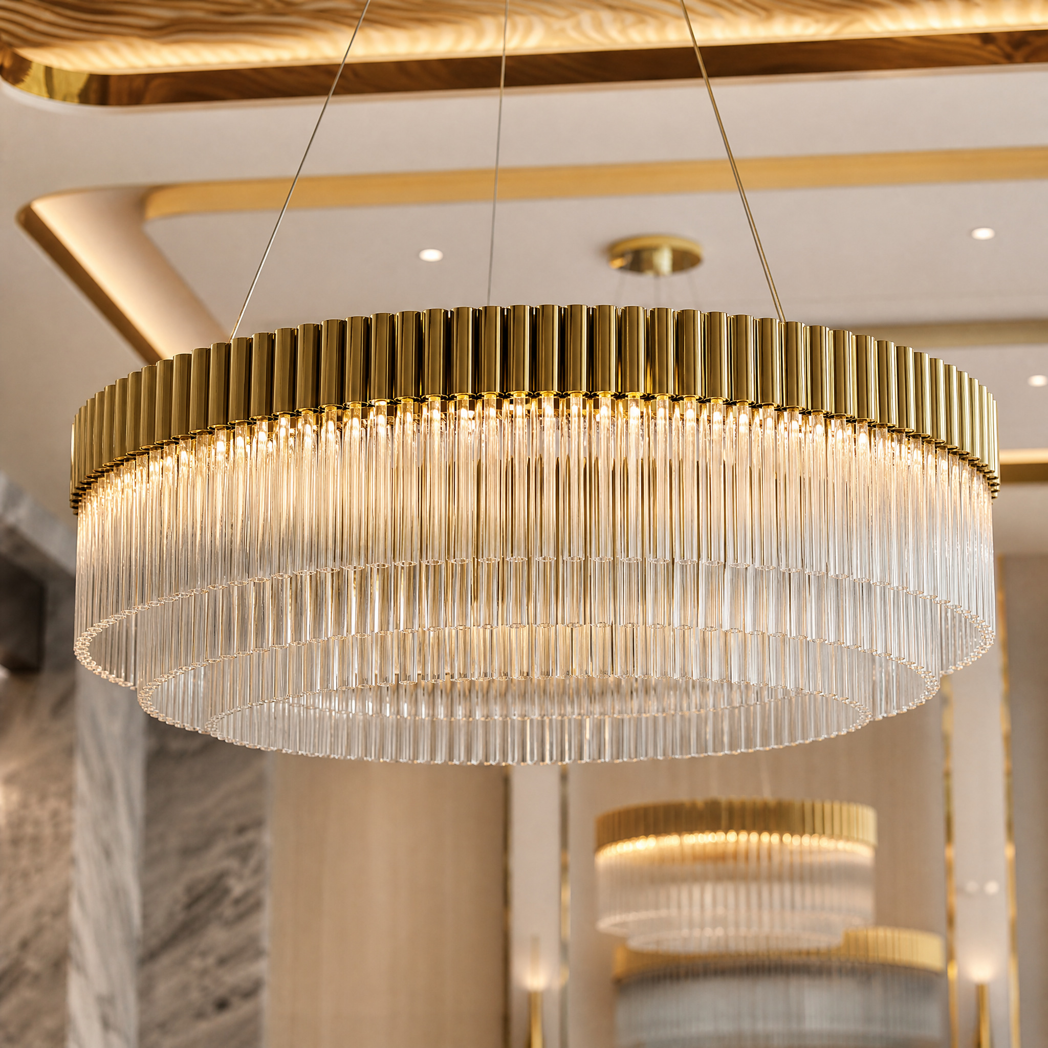 Arcade Luxury Circular Chandelier close-up craftsmanship detail image by VORELLI