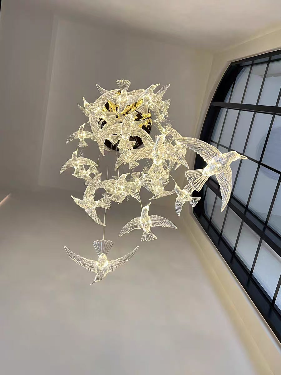 Uccello Pendant Staircase Chandelier