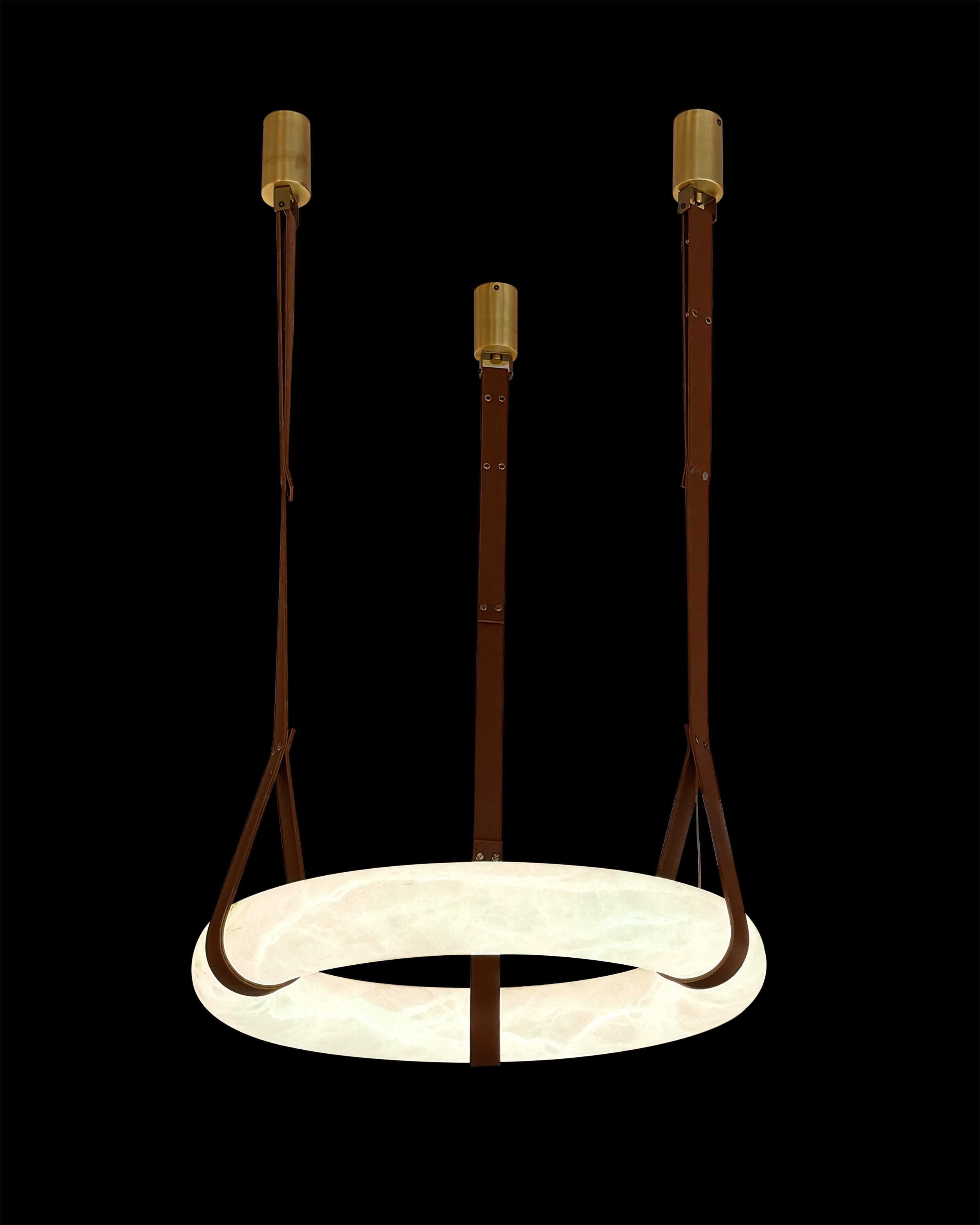 Botticino Marble Circular Chandelier