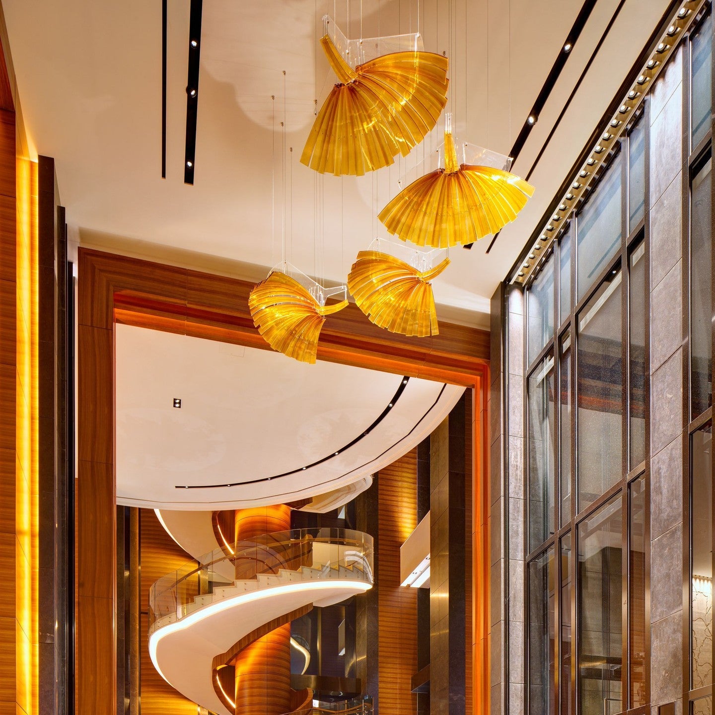 Gold Glass Ginkgo Leaf Project Installation