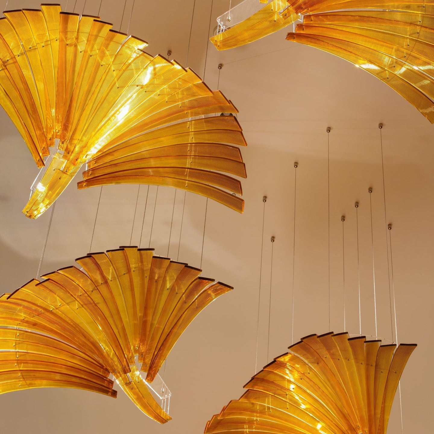 Gold Glass Ginkgo Leaf Project Installation
