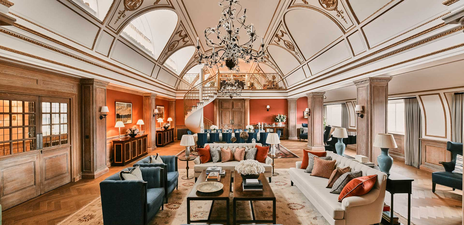 Luxury lounge interior at The Astor, 9 Millbank for whole-property lighting specification