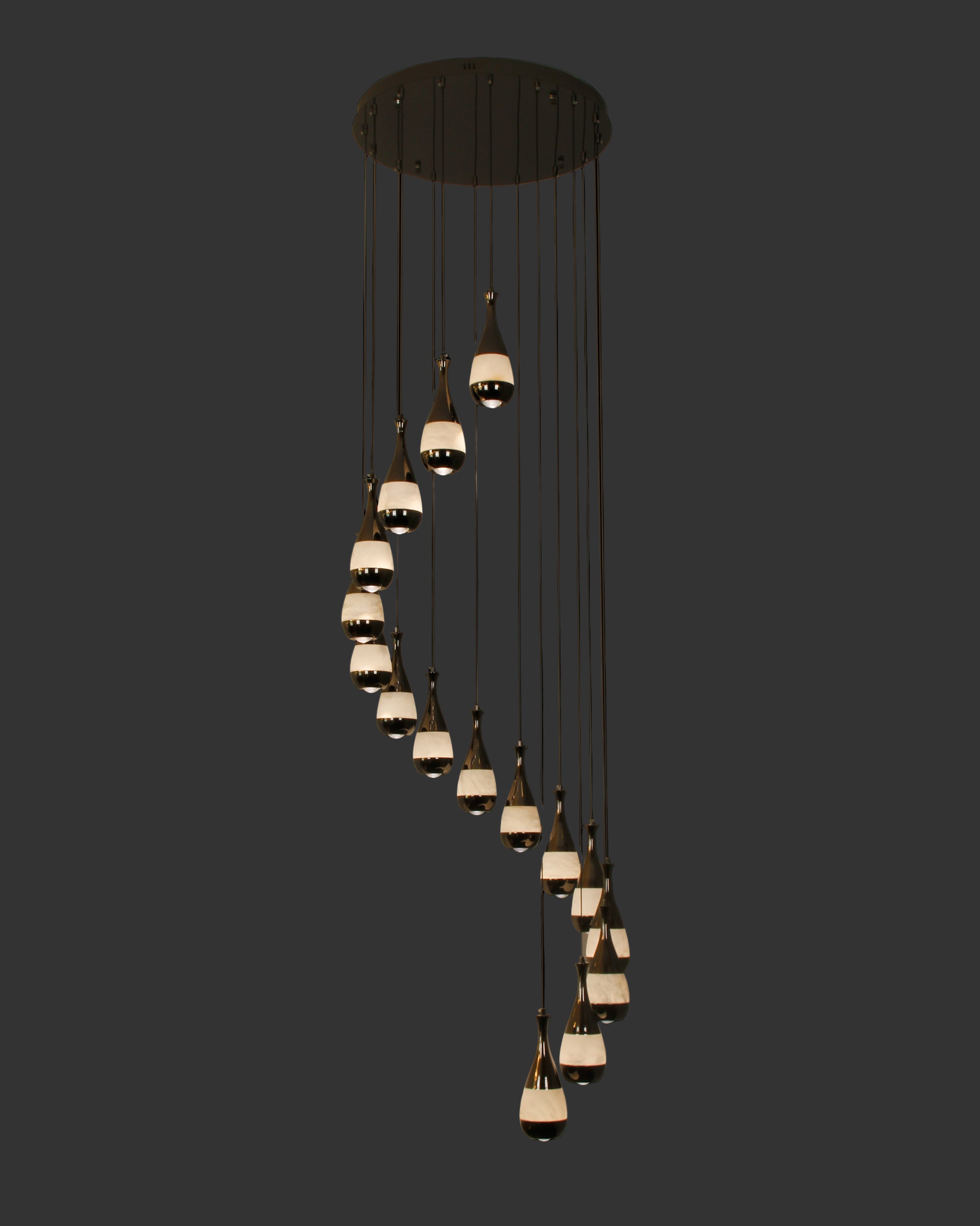 Armonia Marble Pendant Staircase Chandelier