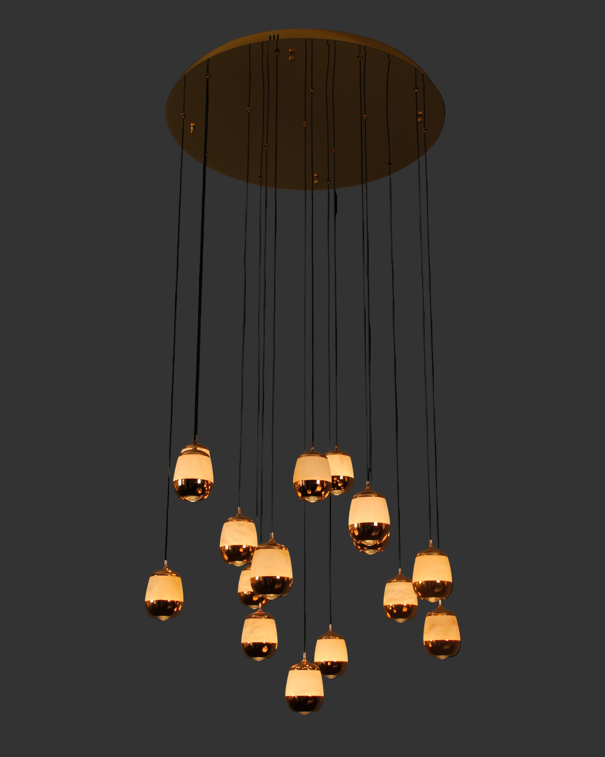 Caldera Marble Pendant Staircase Chandelier