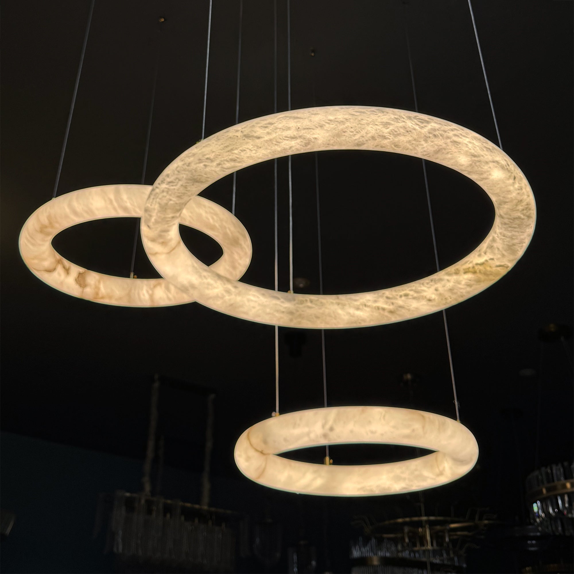 Cavani Marble Trio Circular Chandelier