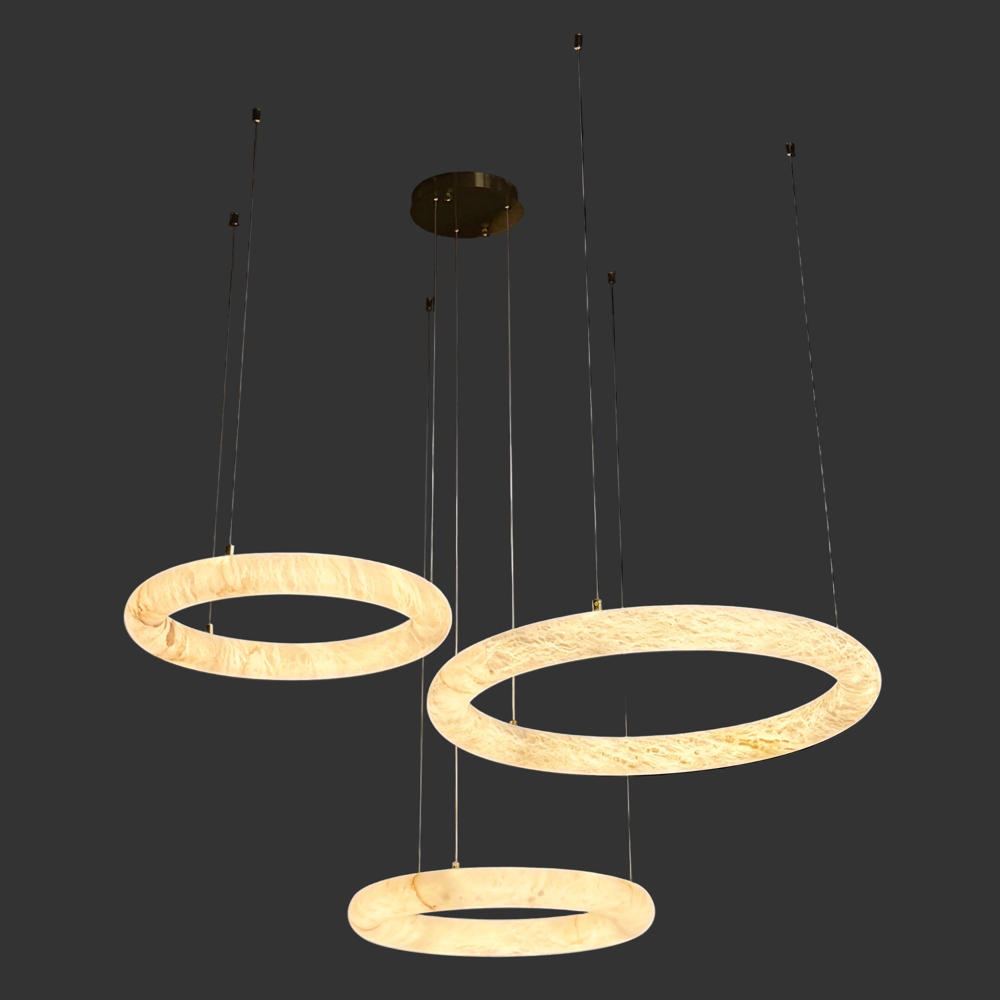 Cavani Marble Trio Circular Chandelier