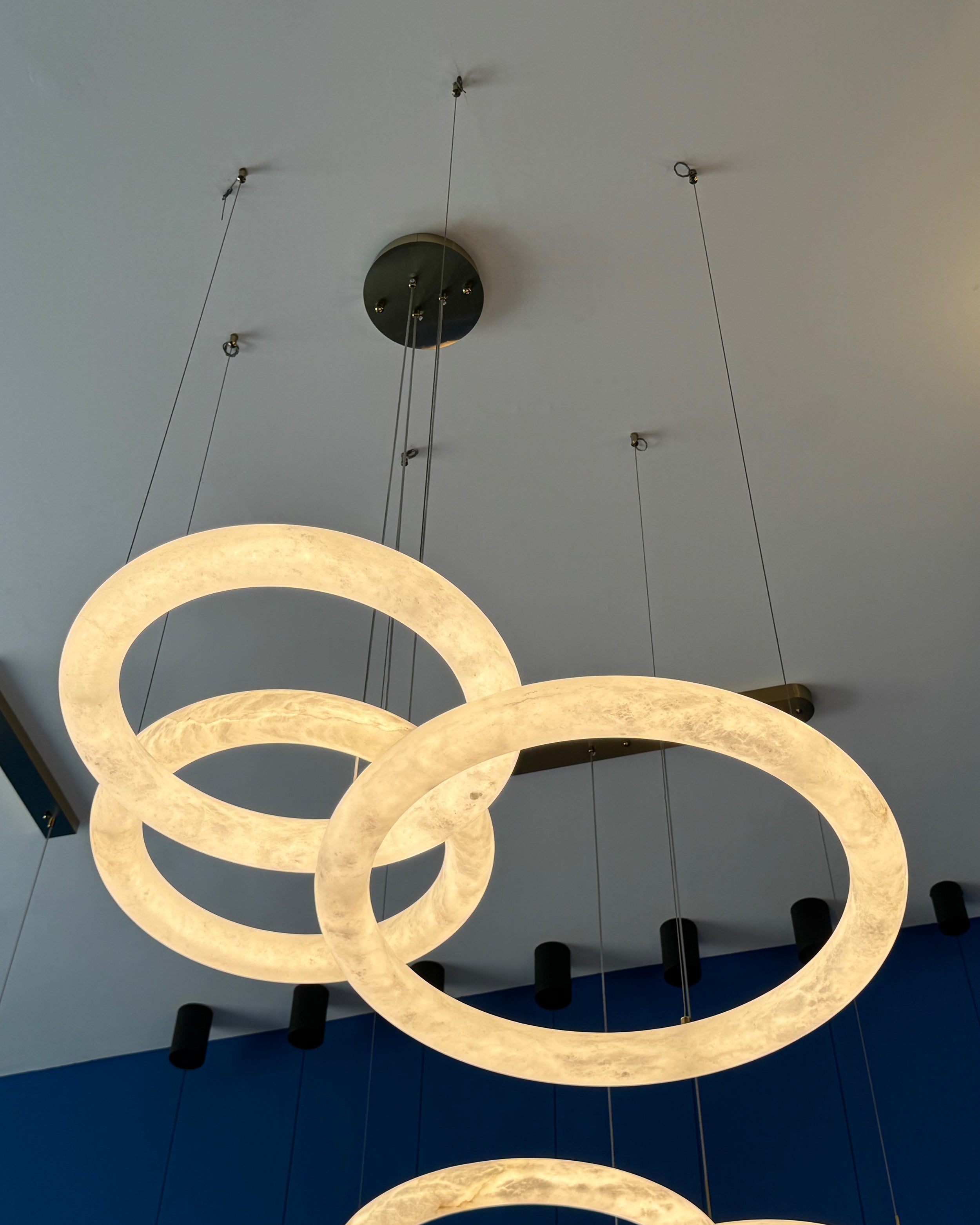 Cavani Marble Trio Circular Chandelier
