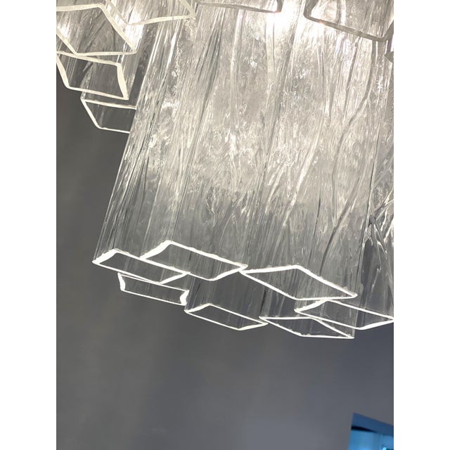 VORELLI Alvise Squares Murano Glass Staircase Chandelier - Squares Murano Glass image 5