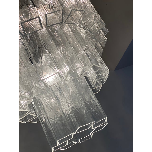 VORELLI Alvise Squares Murano Glass Staircase Chandelier - Squares Murano Glass image 8