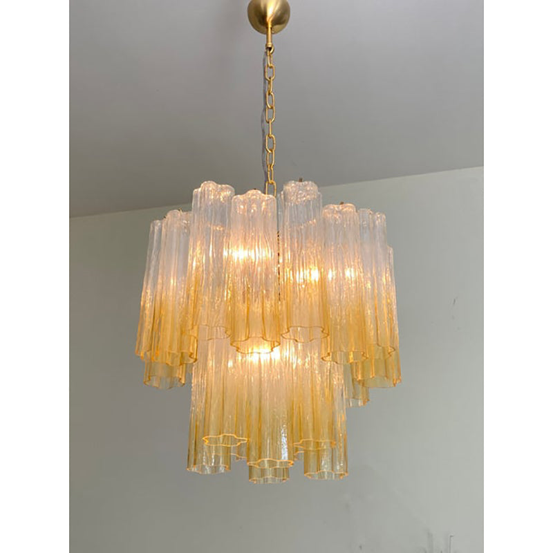 VORELLI Eleonora Tronchi Murano Glass Circular Chandelier - Tronchi Murano Glass image 6