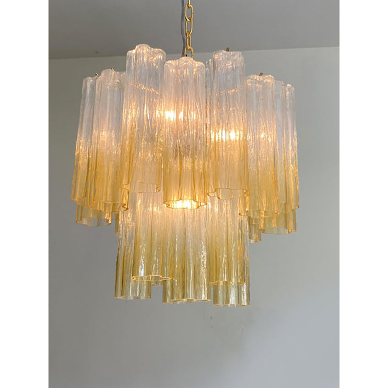 VORELLI Eleonora Tronchi Murano Glass Circular Chandelier - Tronchi Murano Glass image 7