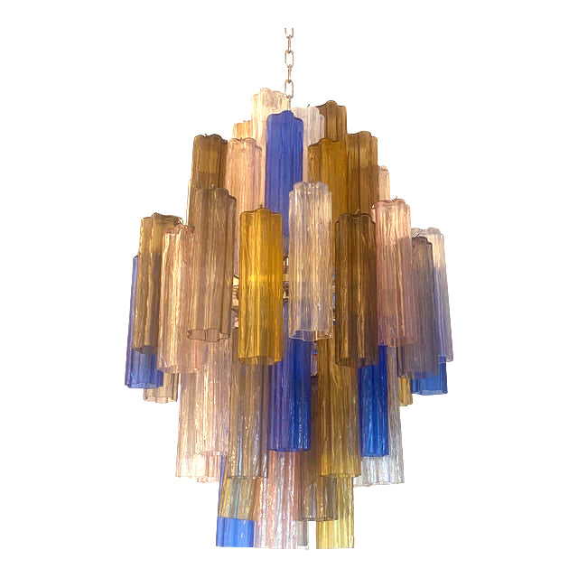 VORELLI Pellestrina Tronchi Murano Glass Circular Chandelier - Tronchi Murano Glass image 1