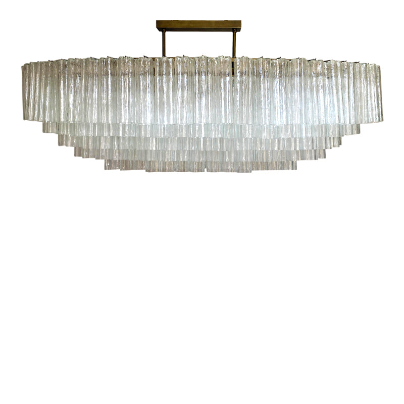 VORELLI Camellia Tronchi Murano Glass Rectangular Chandelier - Tronchi Murano Glass image 1